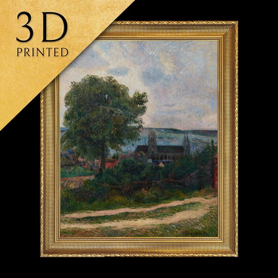 Paul Gauguin Rouen Saint Ouen Church Tree Cloudy Sky Cityscape Poster