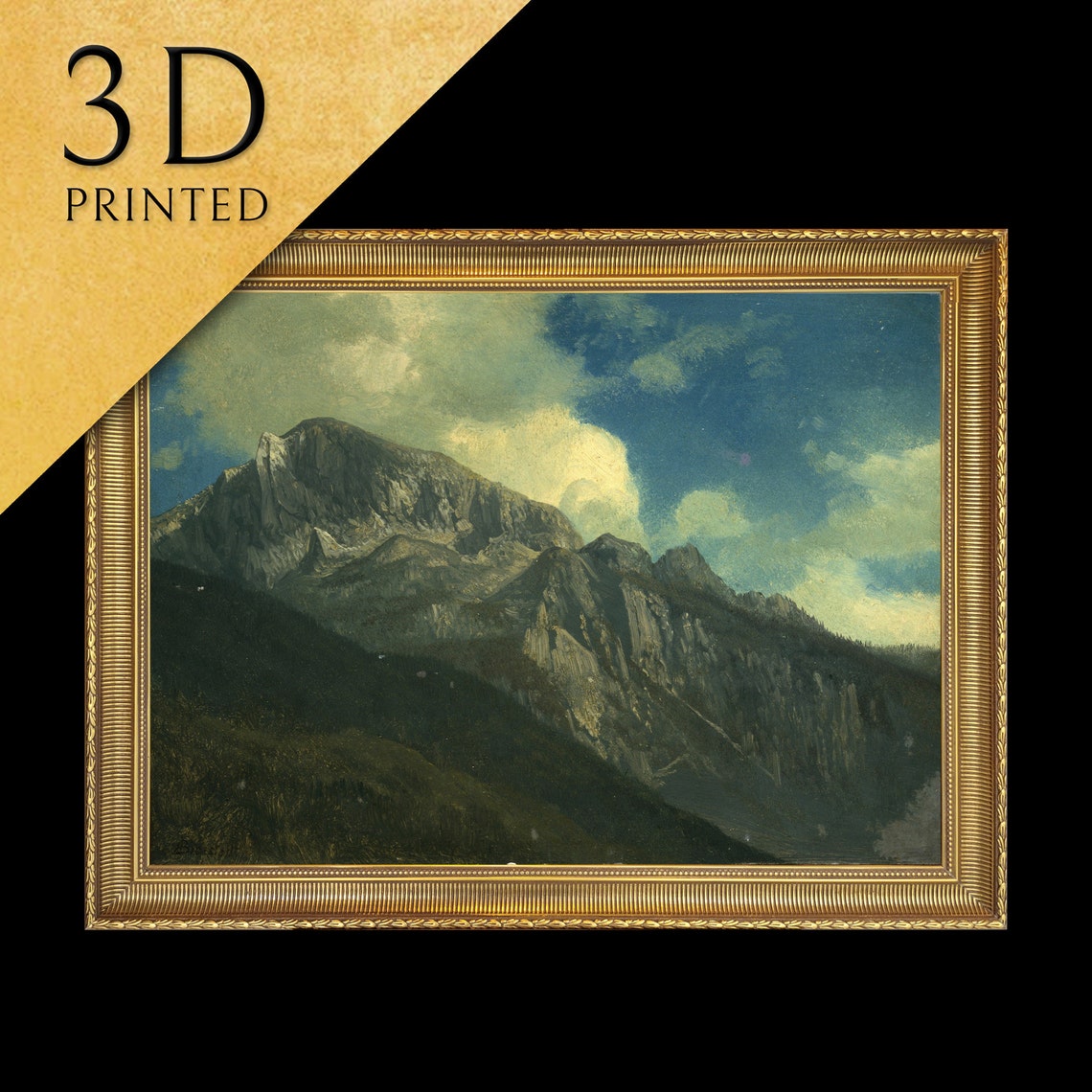 Rugged Rocky Mountain Peaks Beneath a Dramatic Sky Art Poster