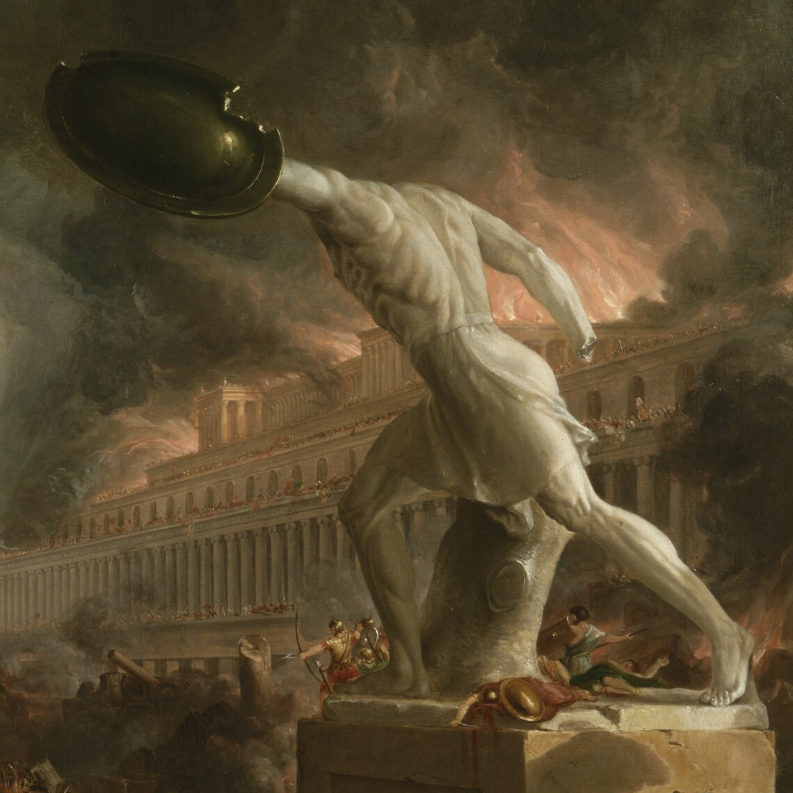 The Course Of Empire Destruction, Thomas Cole Art Print - Image 2