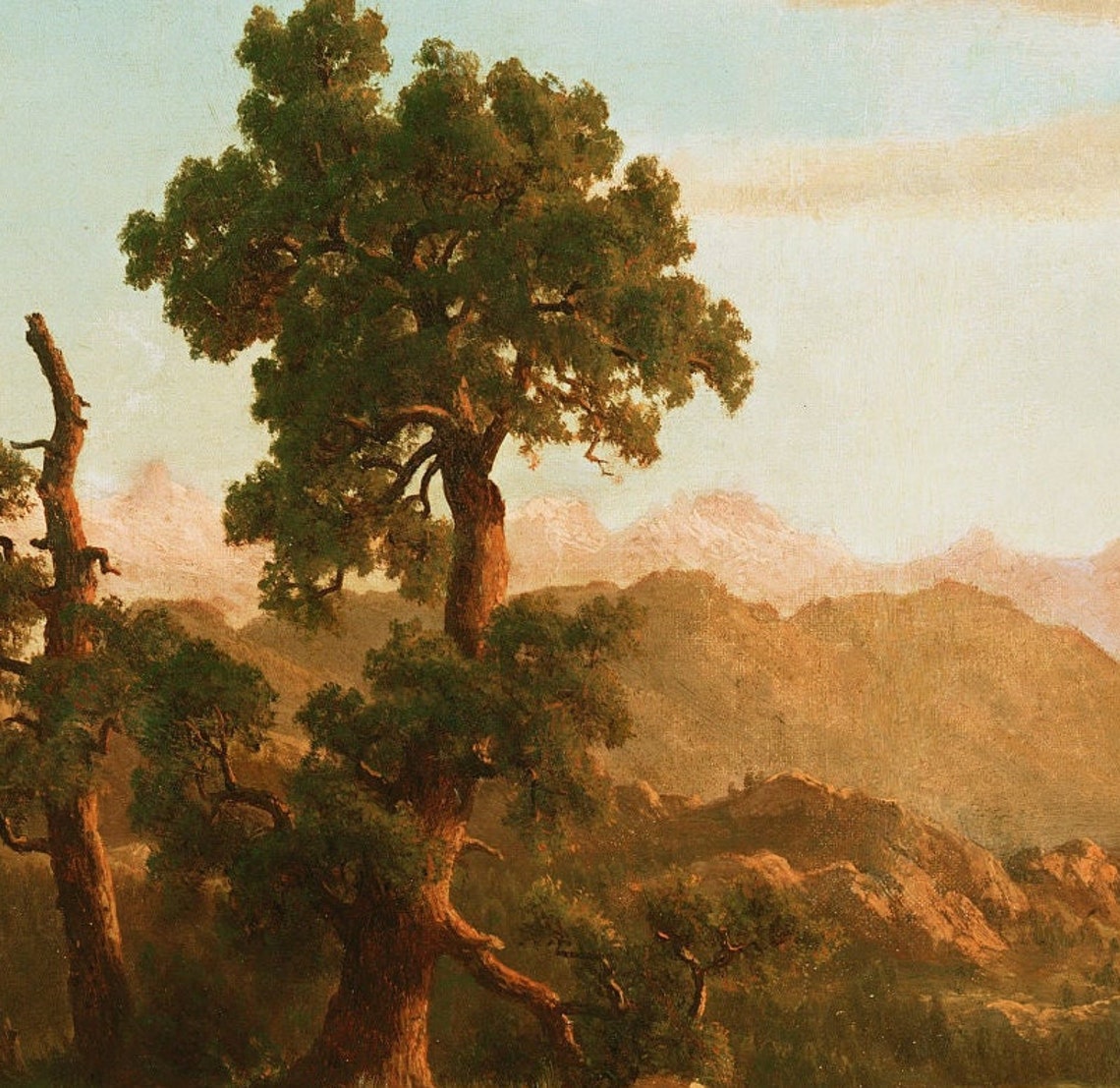Albert Bierstadt Wind River Country Western Mountain Vista Wall Art - Image 3
