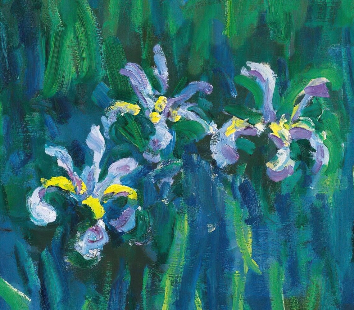 Iris By Cloude Monet 3d Printed With Texture And Brush Strokes Looks Like Original Oil Painting - Image 3