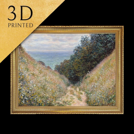 Claude Monet Road At La Cavee To The Sea Textured Art Poster