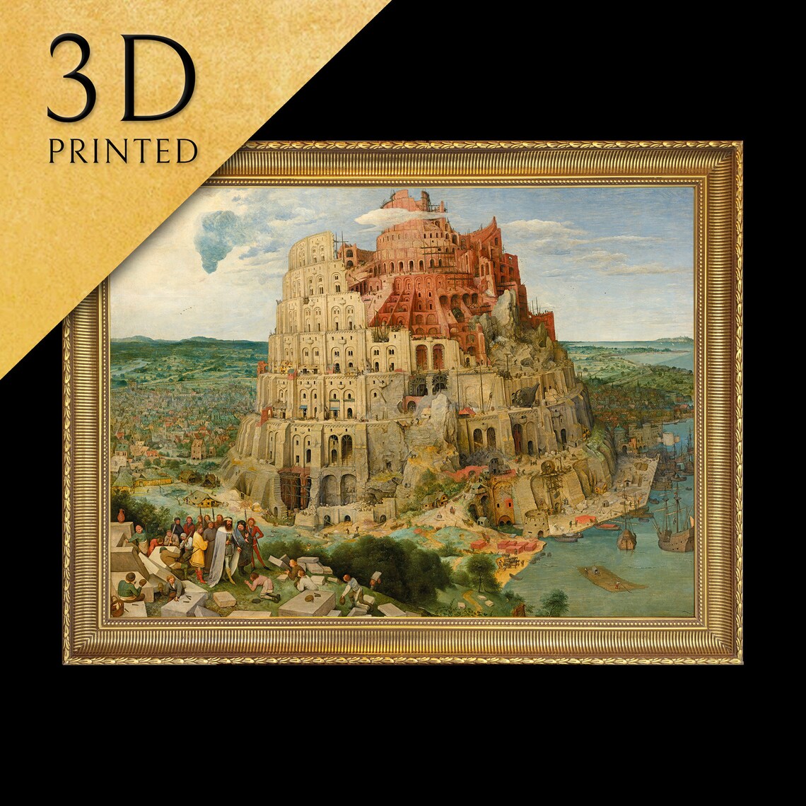 Tower Of Babel By Bruegel, Oil-Painting Style Print