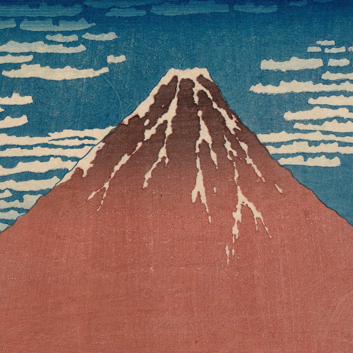 Katsushika Hokusai Iconic Red Fuji Fine Wind Clear Weather Poster - Image 3