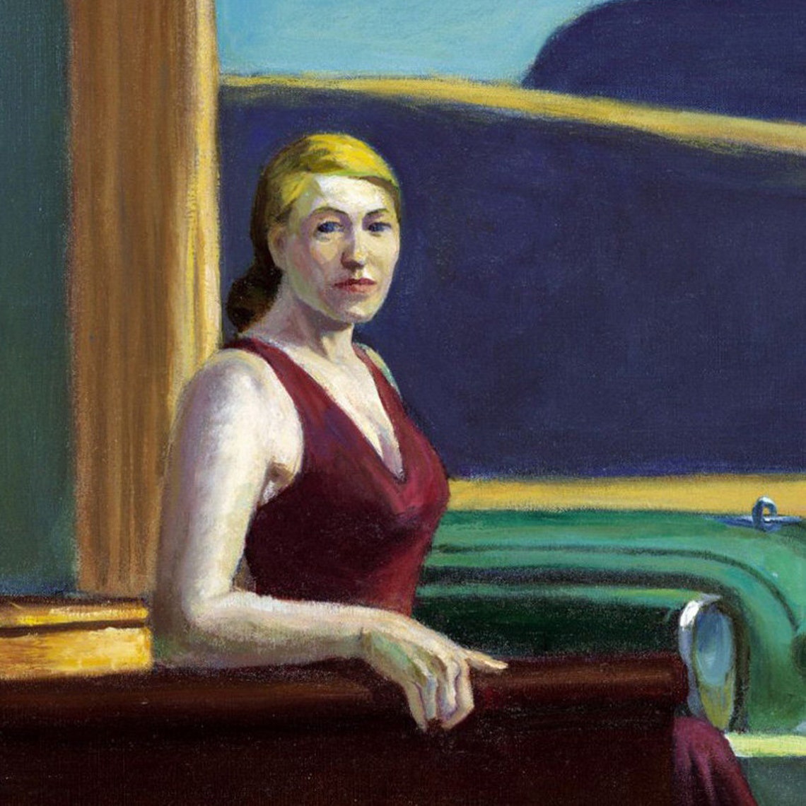 Edward Hopper Western Motel Classic Gold Framed 3D Printed Art Poster - Image 3