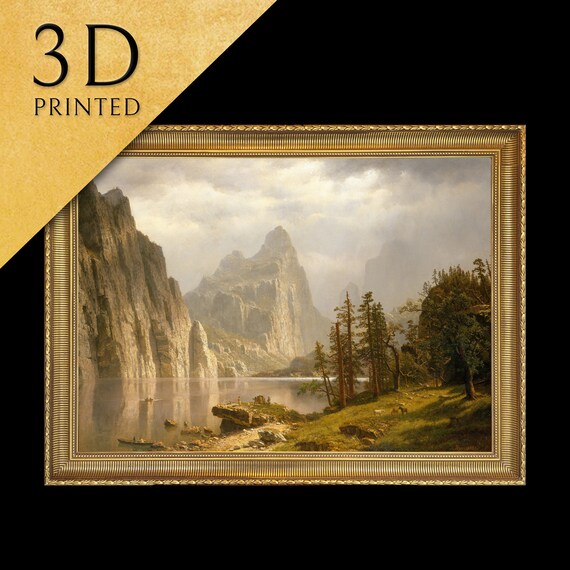 Merced River Yosemite Valley By Albert Bierstadt 3d Printed With Texture And Brush Strokes Looks Like Original Oil Painting