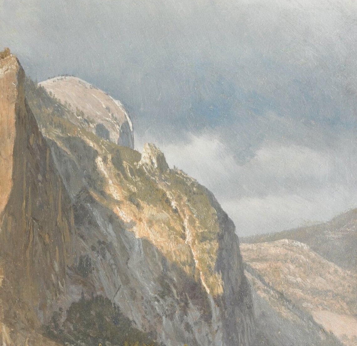 Granite Domes and Sheer Cliffs Rising Above Pine Forest Art Poster - Image 3