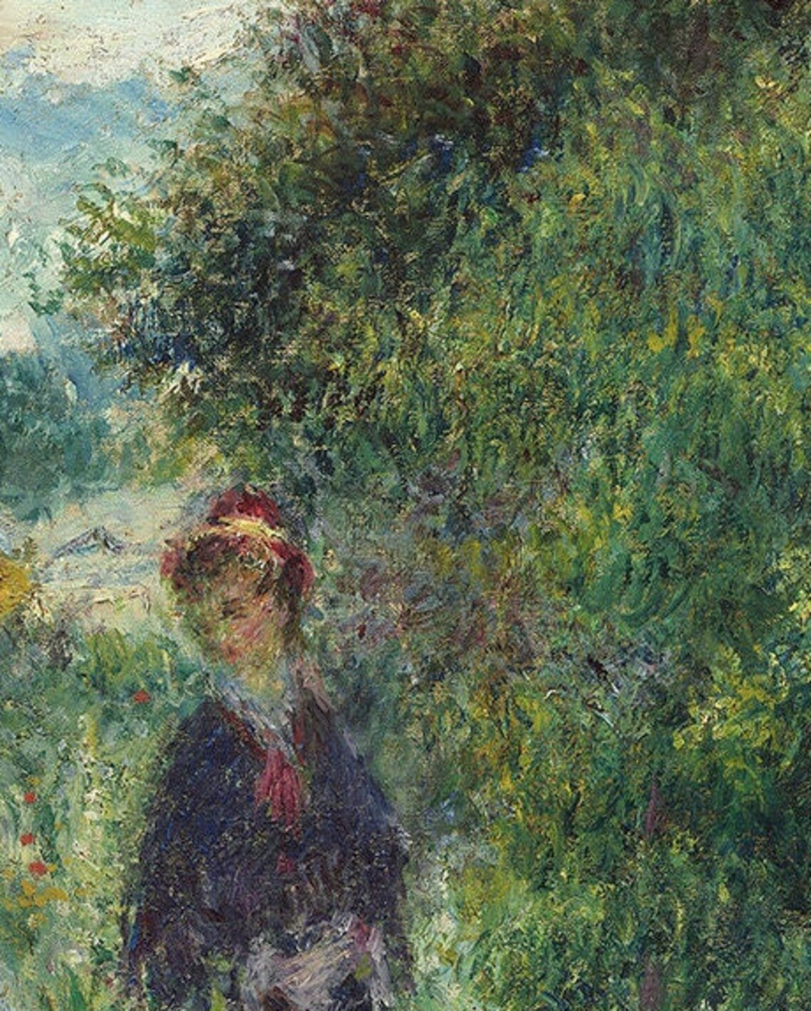 Picking Flowers by Renoir, Oil Painting Style Art Print - Image 2