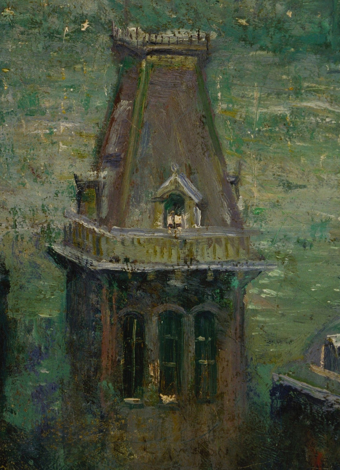 Ernest Lawson Brooklyn Bridge Moonlight Nocturne City Poster - Image 2