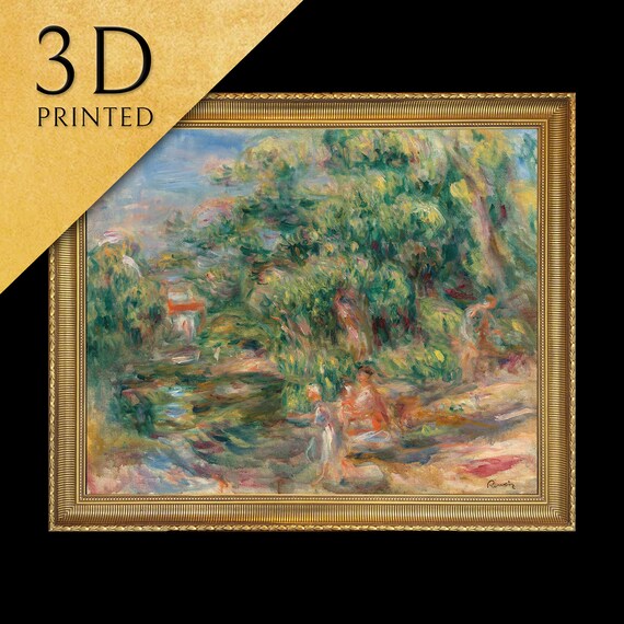 Lavandieres Au Bord Du Loup By Pierre Auguste Renoir 3d Printed With Texture And Brush Strokes Looks Like Original Oil Painting