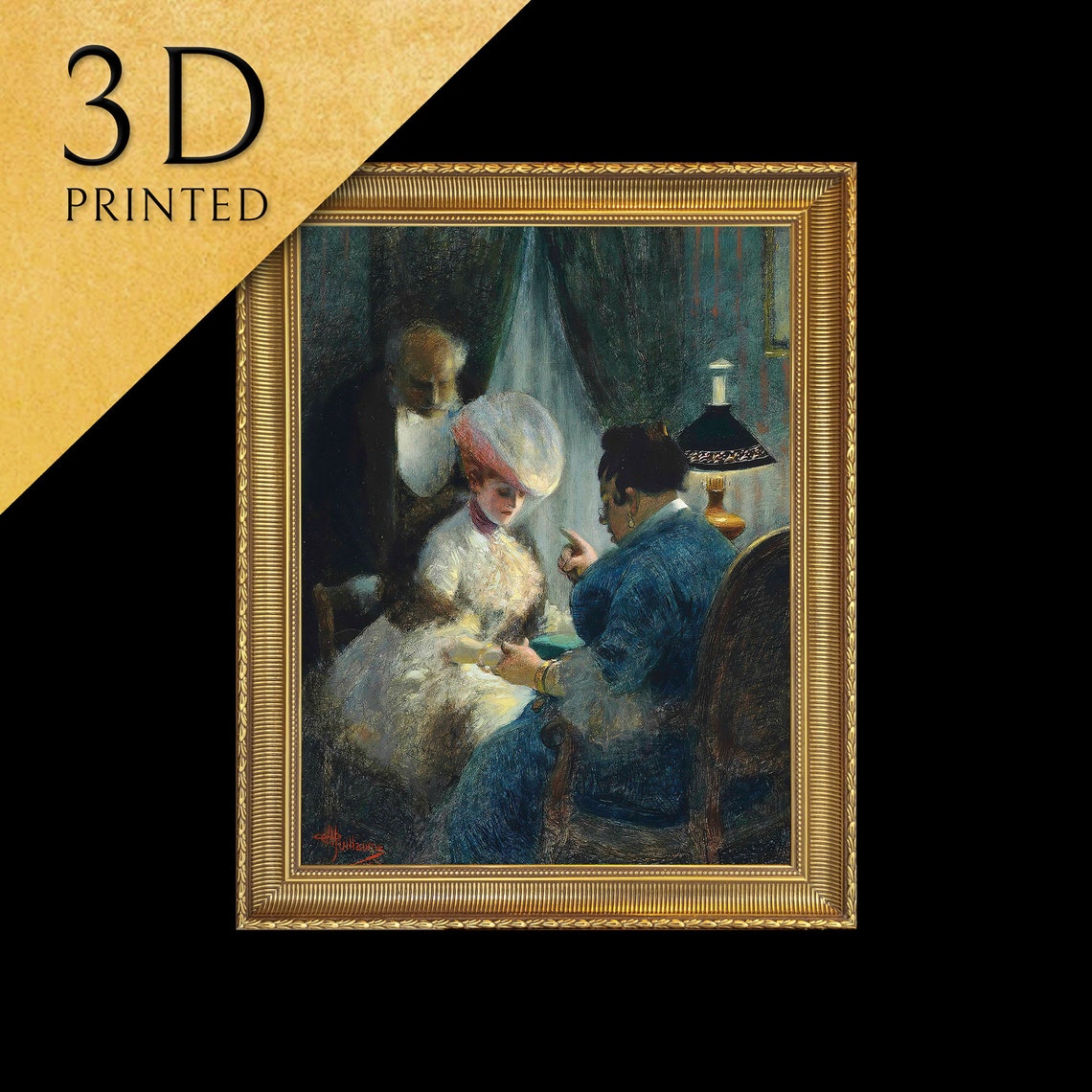 Albert Guillaume Visit to the Fortune Teller Interior Textured Print