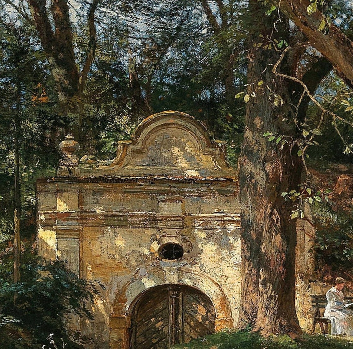 Hugo Darnaut In The Castle Park 1893 Textured Landscape Poster - Image 2