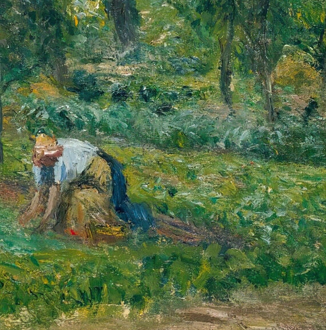 Camille Pissarro Country Cottage Garden Figure Hermitage Scene Poster - Image 2