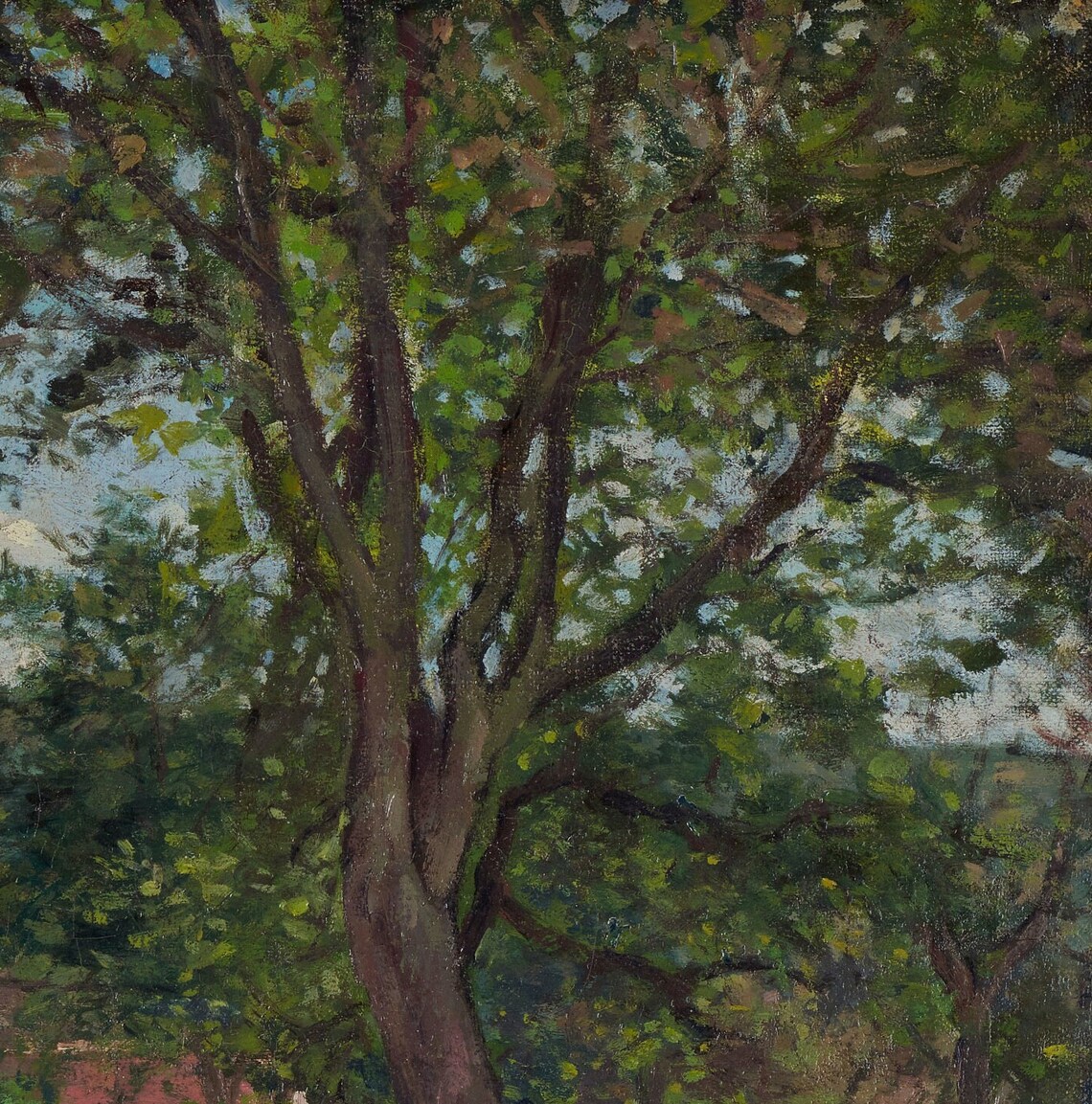 Camille Pissarro Orchards Village Church Country Orchard View Wall Art - Image 2