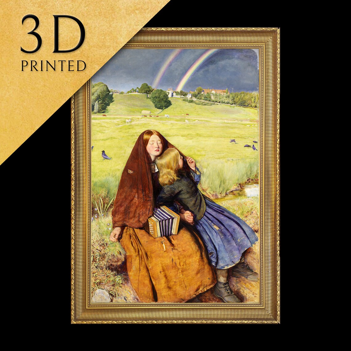 The Blind Girl by Millais, Oil Painting Art Print