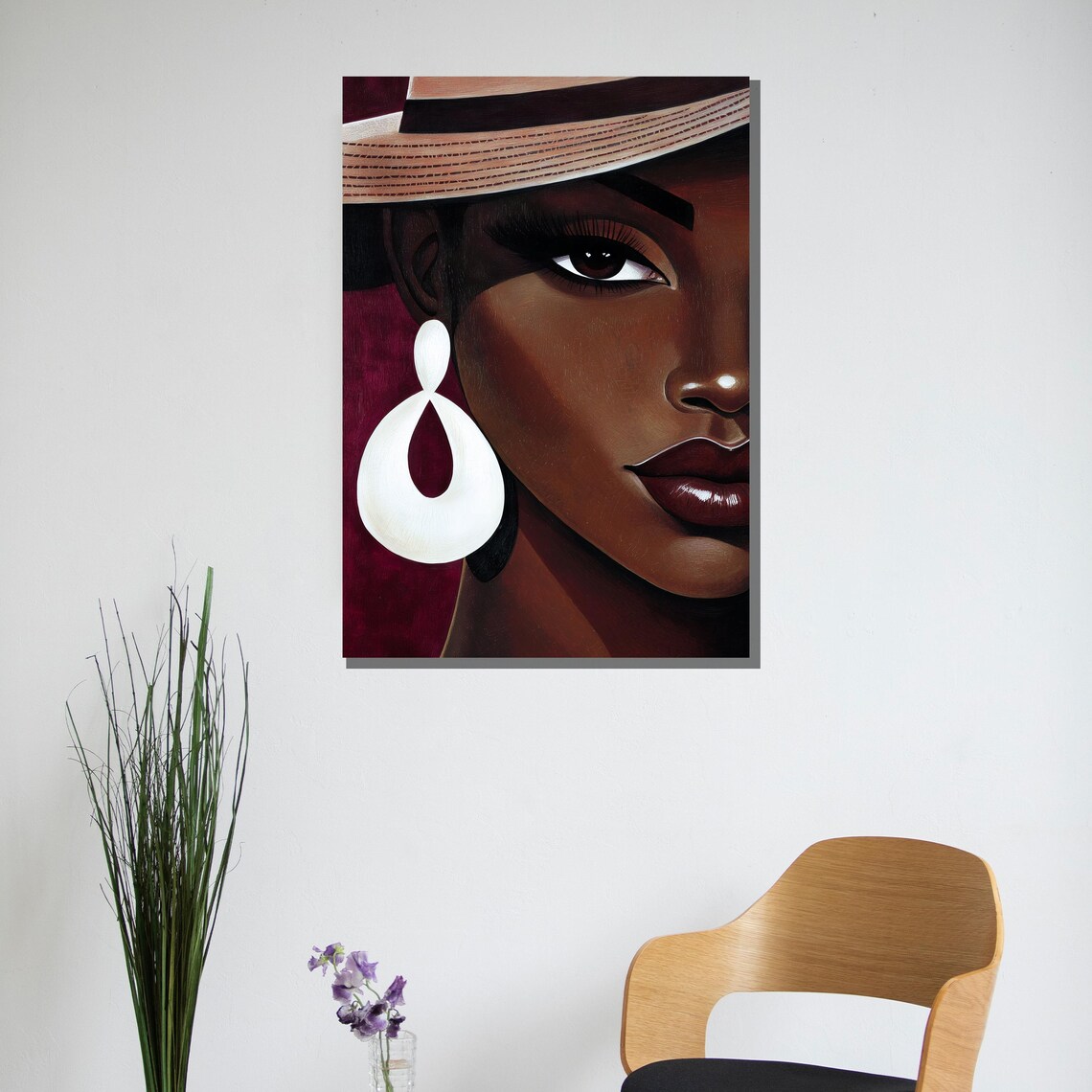Glamorous Woman Statement Earring Bold Beauty Fashion Art Poster - Image 2