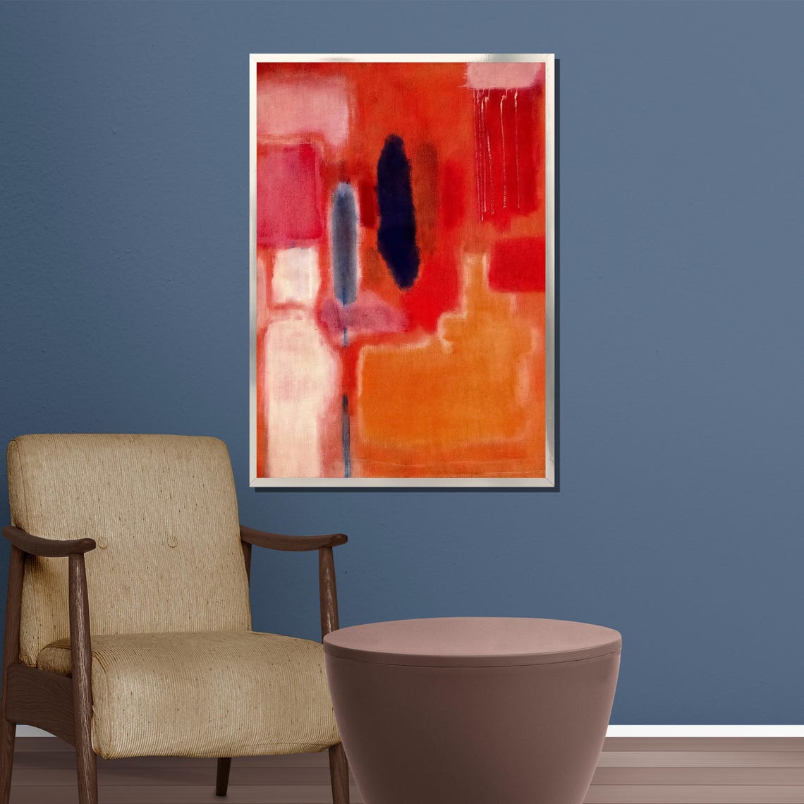 Mark Rothko Painting Abstract Expressionist Wall Art Bold Color Block Large Modern Art Gift - Image 5