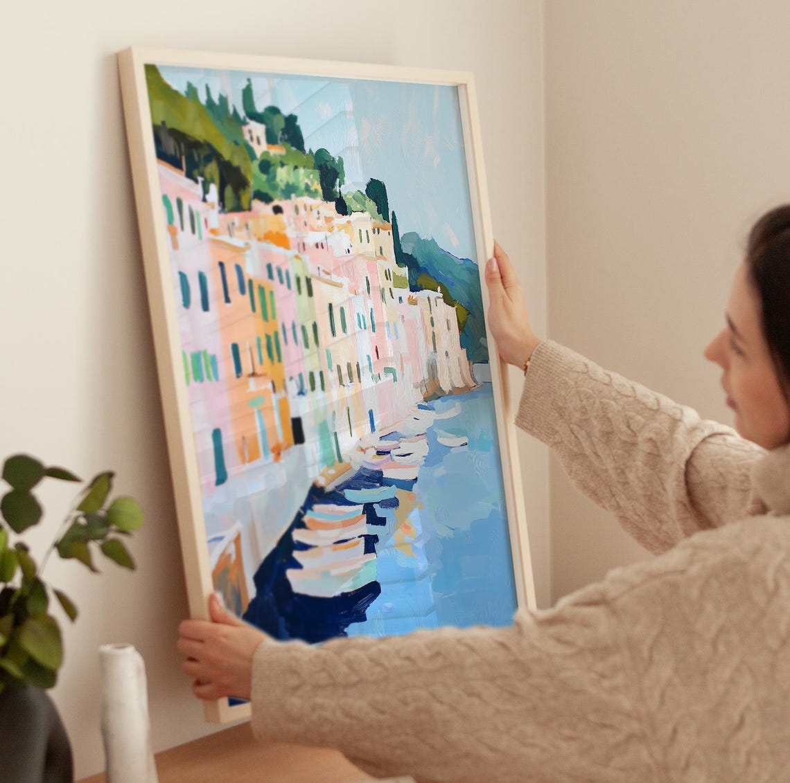 Italy Portofino Wall Art Eurotrip Travel Poster Italian Riviera Wall Art Print Portofino Coastal Summer House Decor Still Life - Image 3