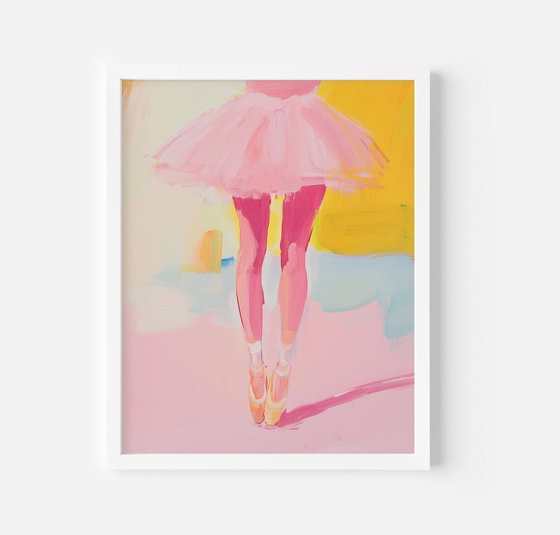Ballerina Coquette Nursery Art Print, Balletcore Decor