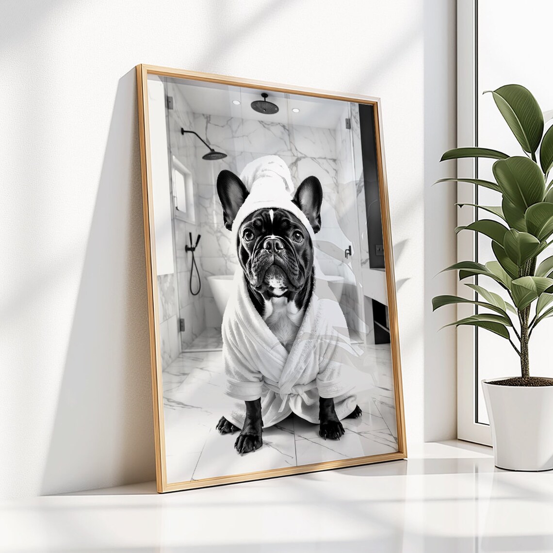 French Bulldog Toilet Print, Funny Bathroom Decor - Image 5