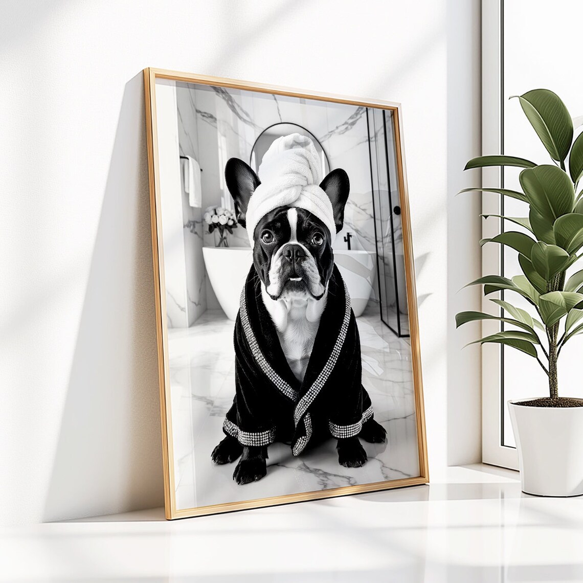 French Bulldog Toilet Print, Funny Bathroom Decor - Image 3
