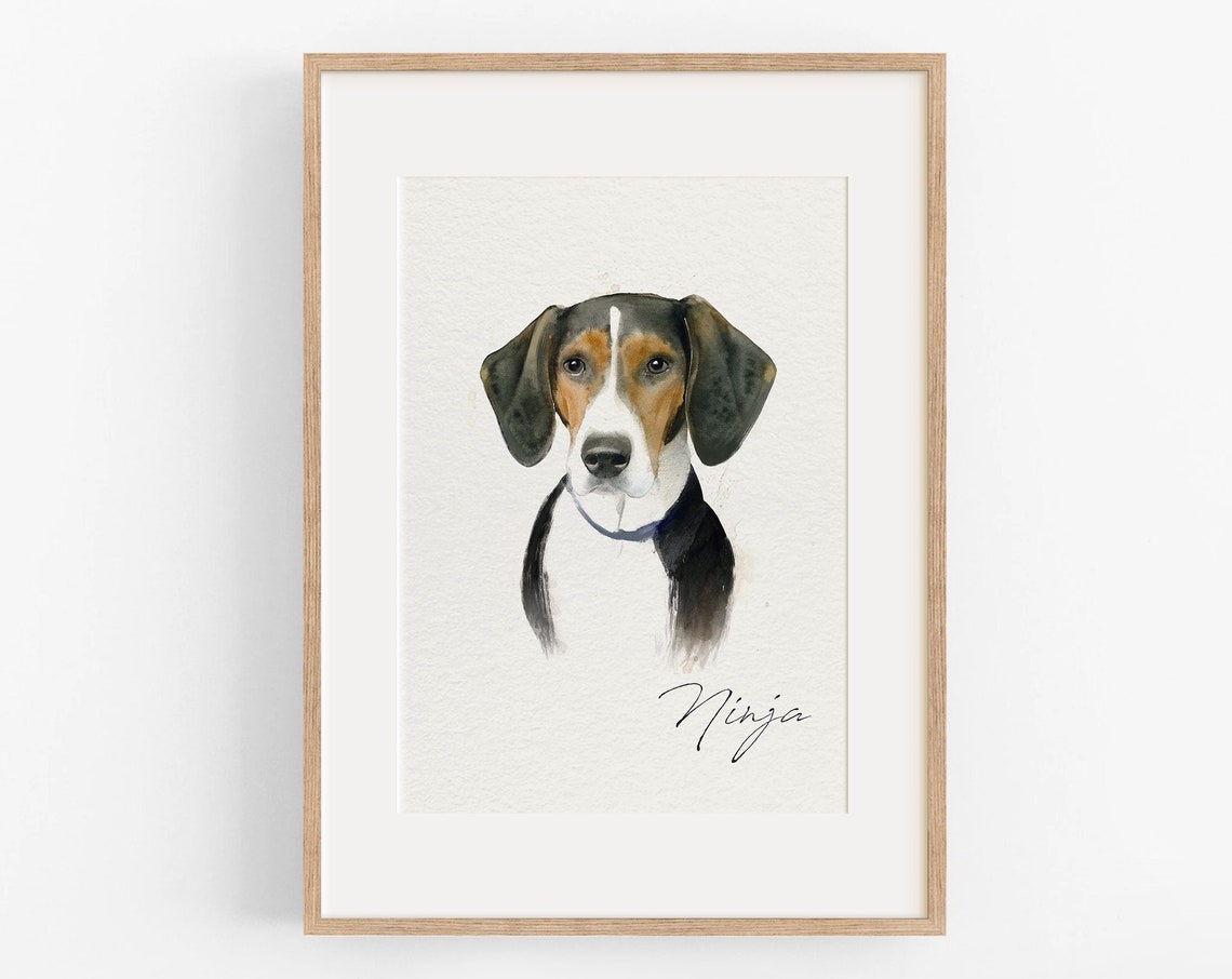 Pet Painting Dog Portrait Custom Pet Portrait Dog Painting Pet Memorial Gift Cat Portrait Personalized Watercolor Painting
