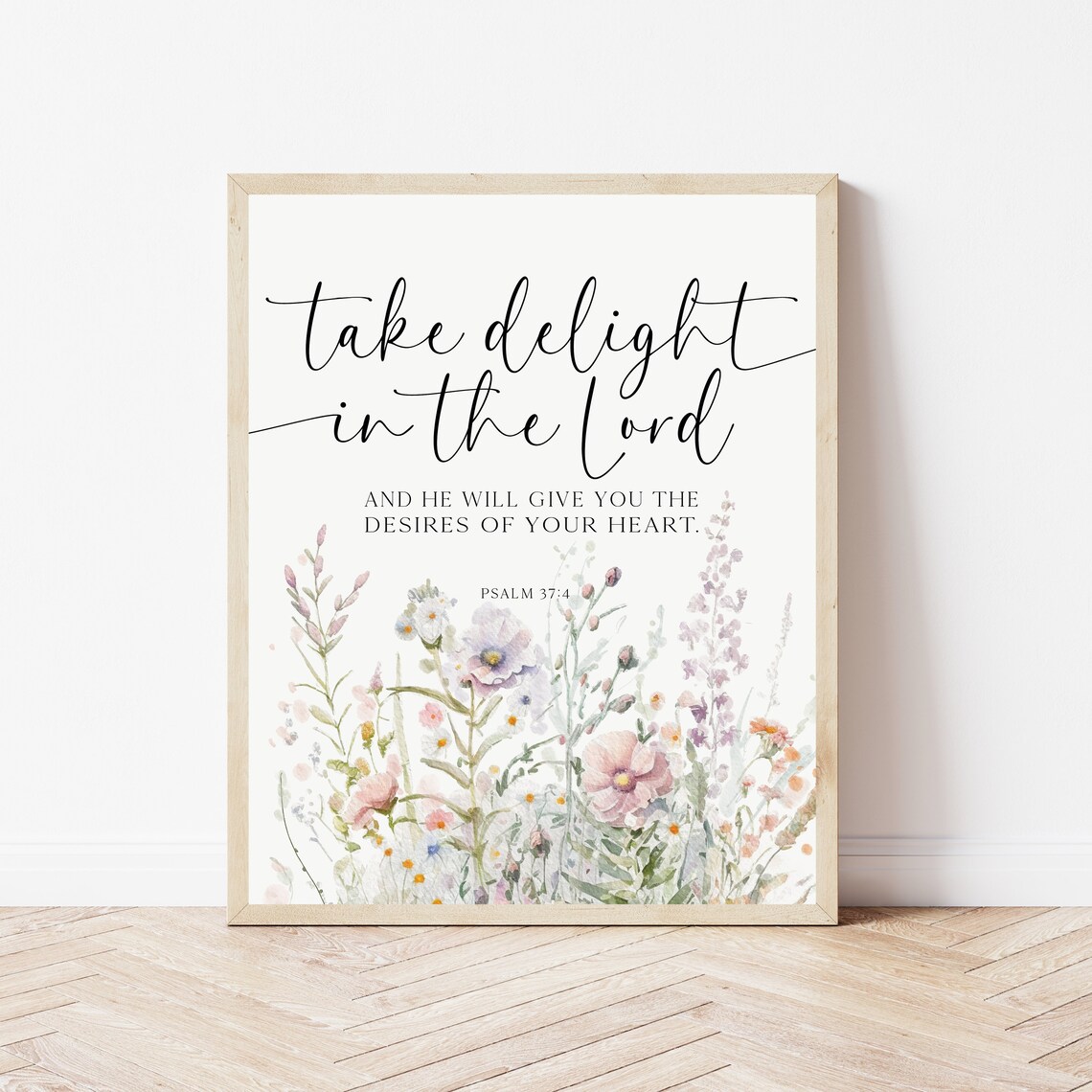 Psalm 374 Bible Verse Wall Art Christian Office Decor Scripture Print Sign Religious Gift Women
