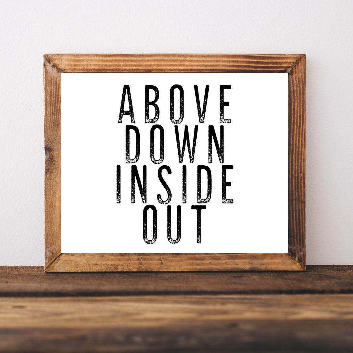 Above Down Inside Out Chiropractic Quote Farmhouse Office Wall Art