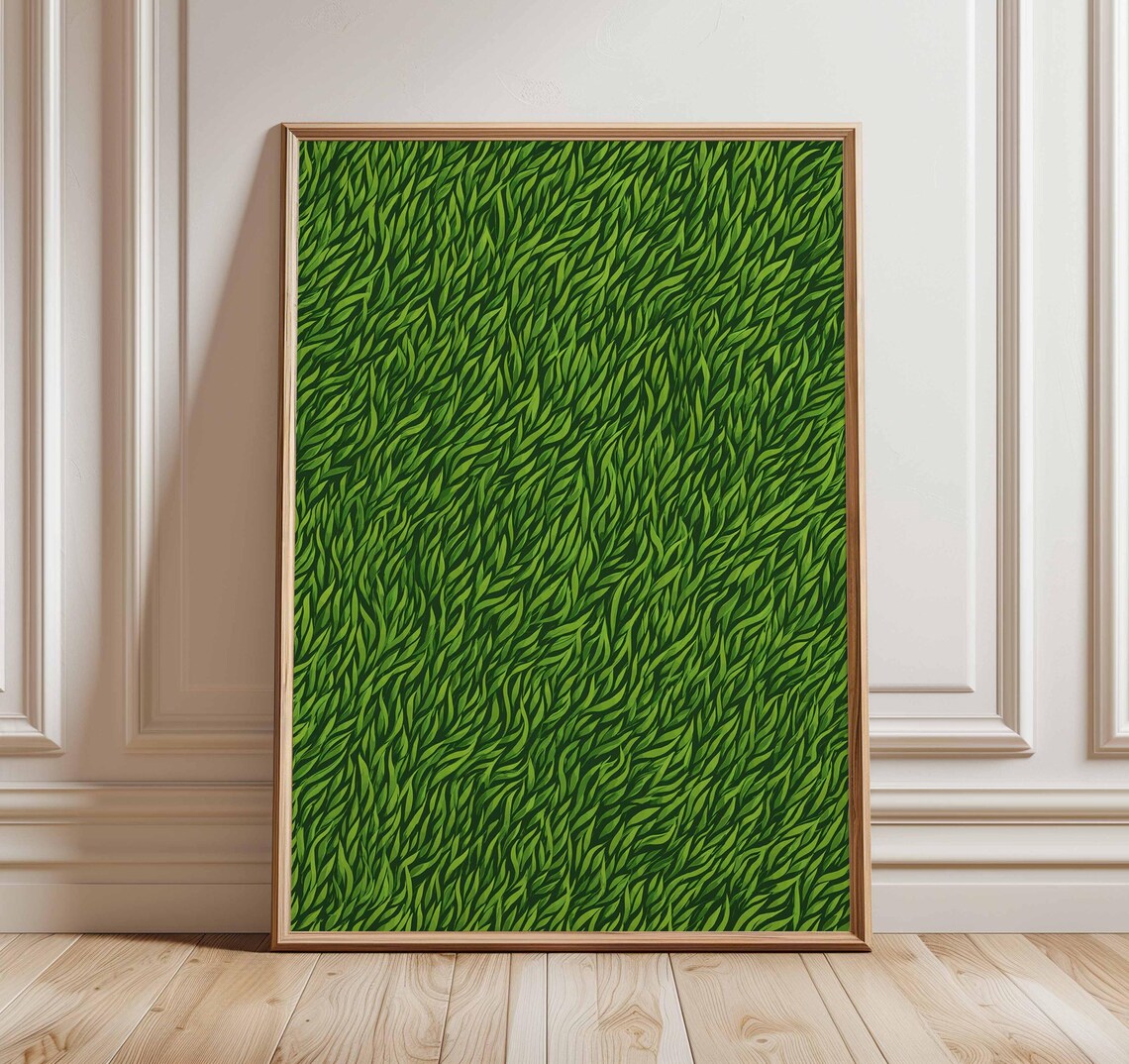 Green Leaf Pattern Poster Botanical Wall Art Modern Nature Print Minimalist Plant Design Fresh Tropical Home Decor