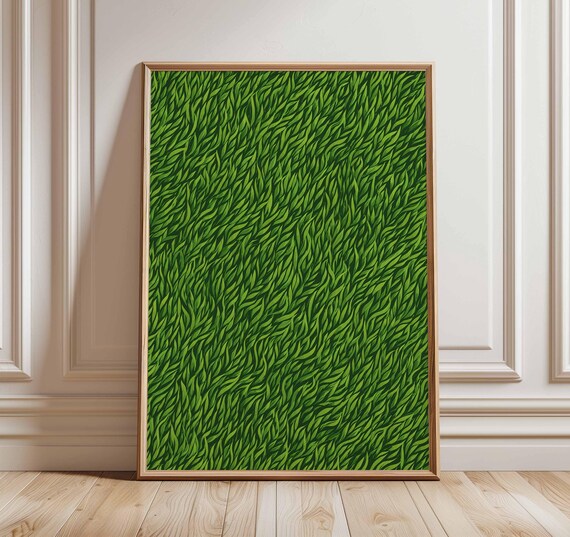 Green Leaf Pattern Poster Botanical Wall Art Modern Nature Print Minimalist Plant Design Fresh Tropical Home Decor