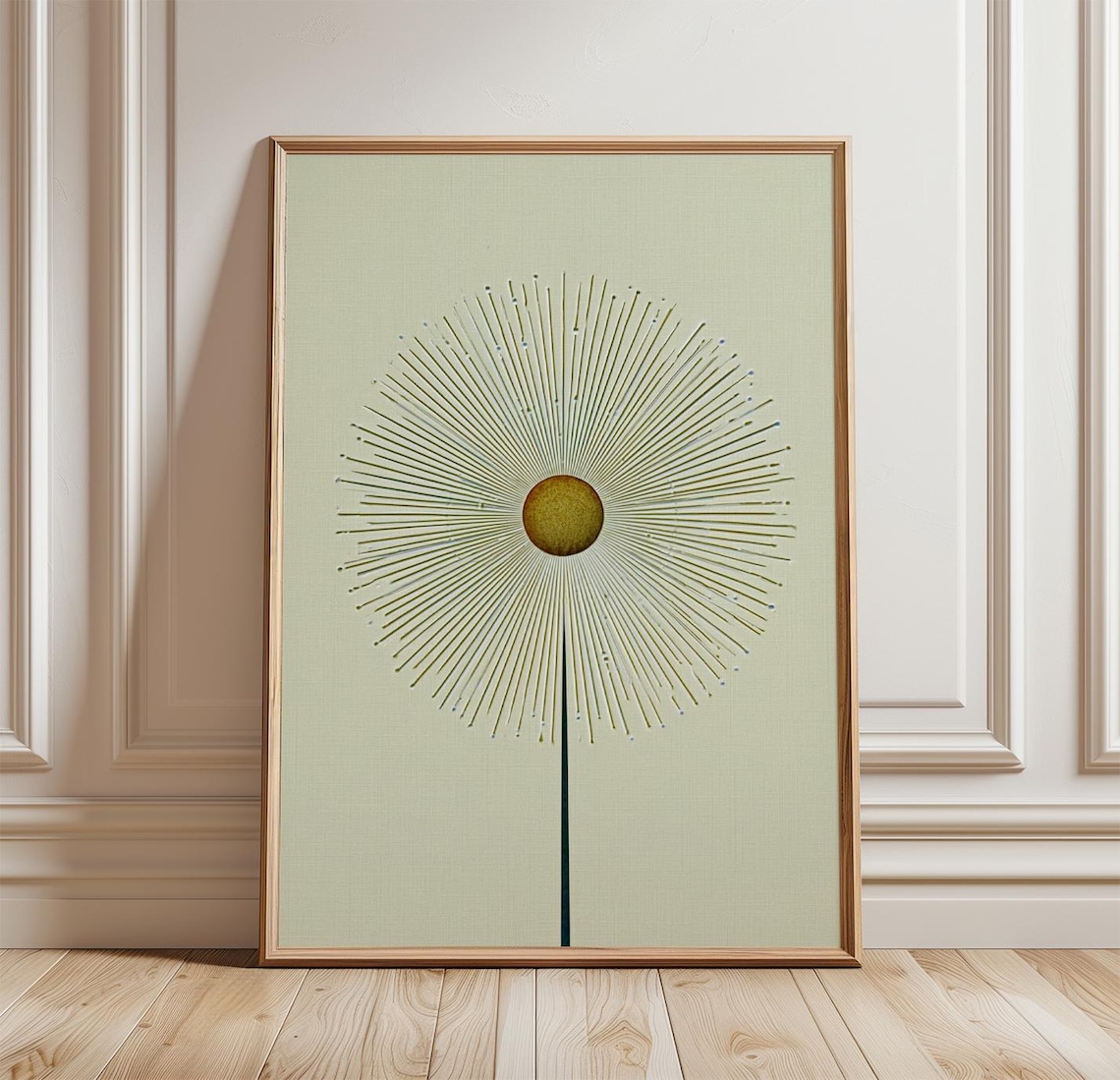 Minimal Sunburst Abstract Sun Poster