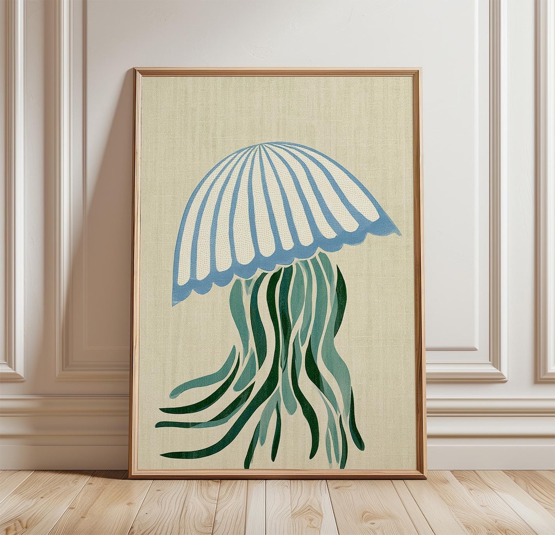 Blue Moon Jellyfish, Coastal Marine Poster