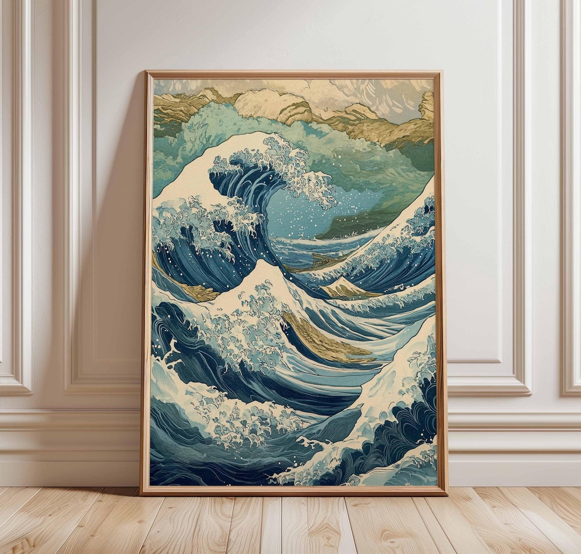 Great Waves Japanese Wave Art Ocean Travel Poster