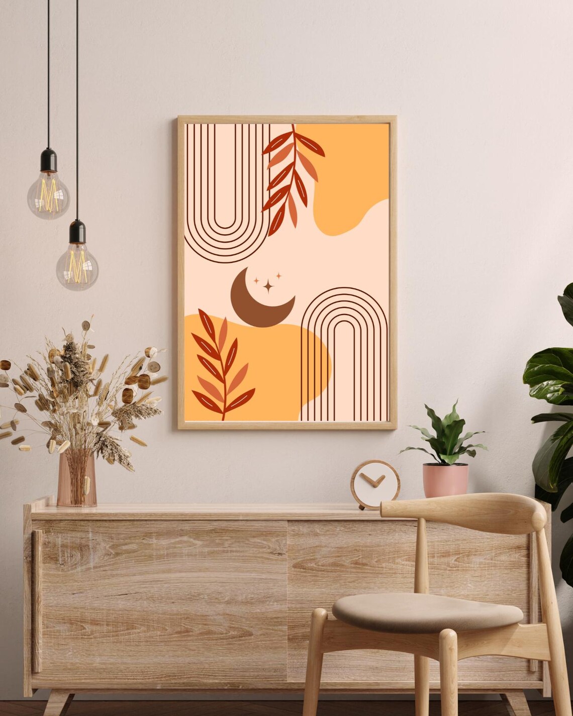Oriental Moon Minimalist Abstract Art Print - Image 4