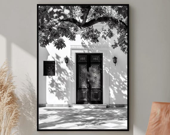 Moroccan Door Art Cultural Poster Riad Entrance Print Classic Door Design Cultural Heritage Art Historic Architecture