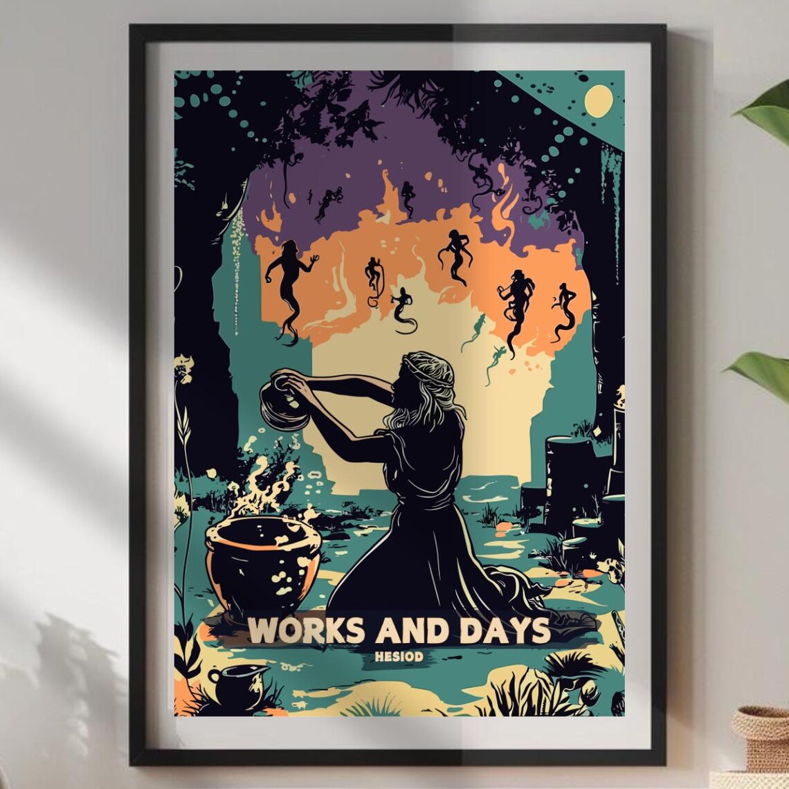 Works and Days Hesiod Ancient Greek Epic Poem Mythology Poster