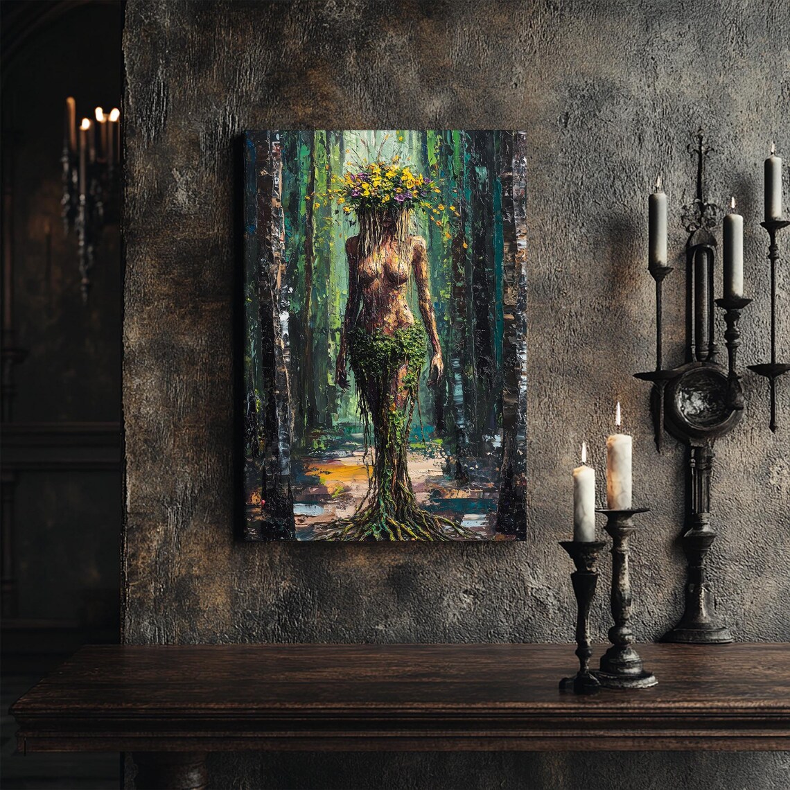 Gaia Goddess Mother Earth Forest Art Print - Image 3