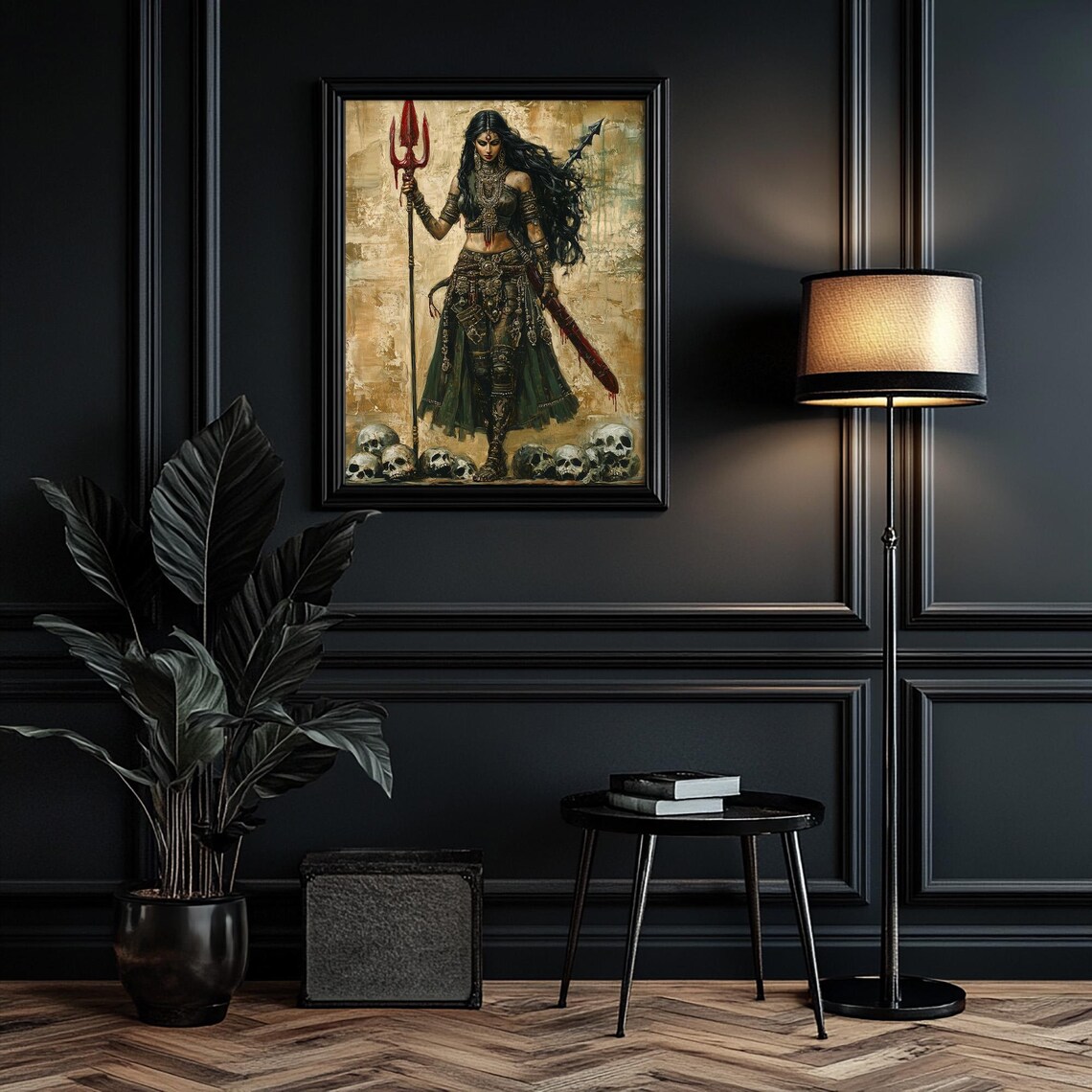 Durga Fantasy Art Print, Gothic Dark Art - Image 2
