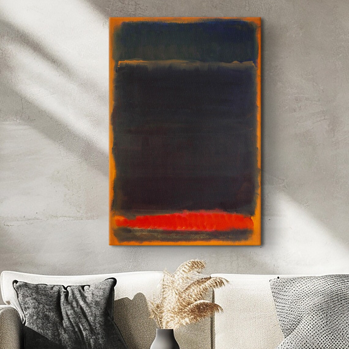Mark Rothko Orange Over Black Exhibition Poster
