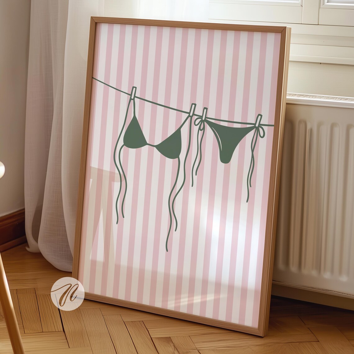 Bikini Beachy Coastal Apartment Decor Art Print