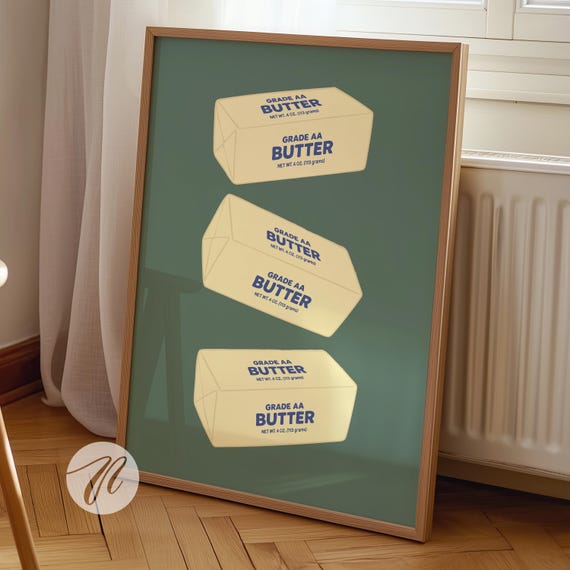 Butter Sticks Retro Pop Art Print