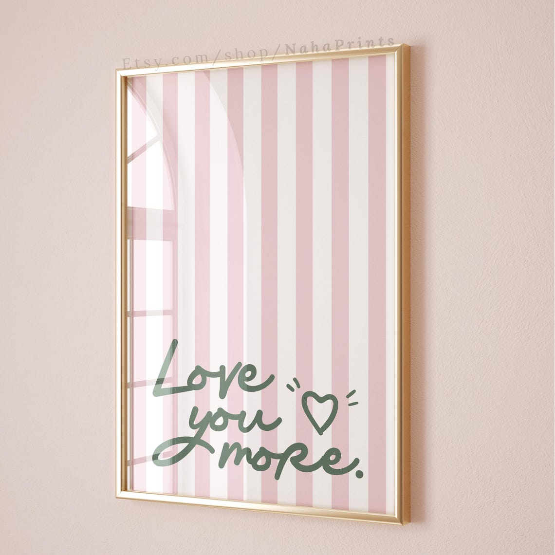 Love You More Cute Typography Art Print
