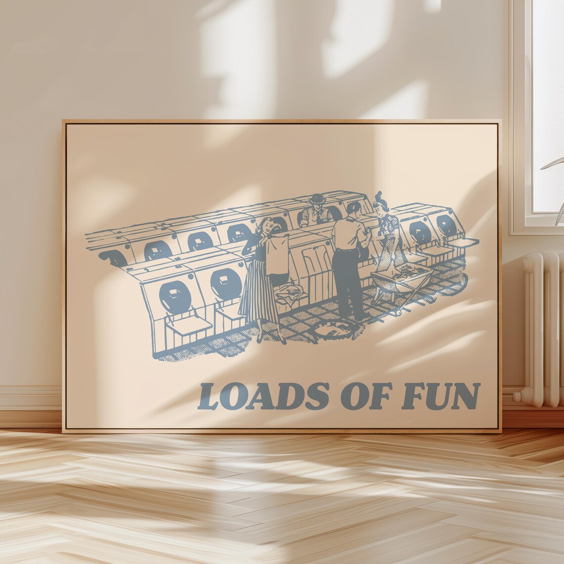 Loads of Fun Funny Laundry Coastal Poster