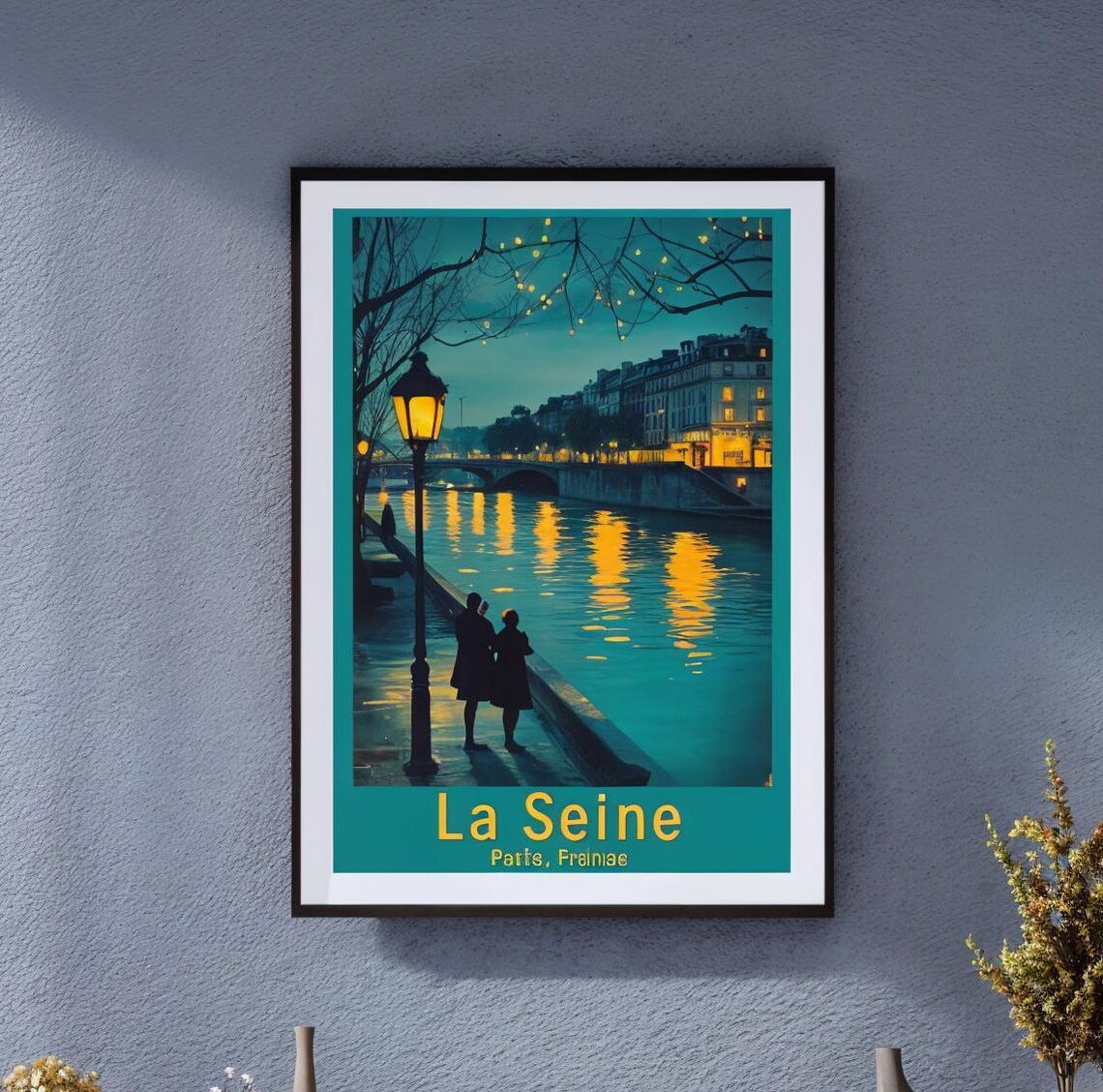 Vintage La Seine, Elegant Parisian Poster