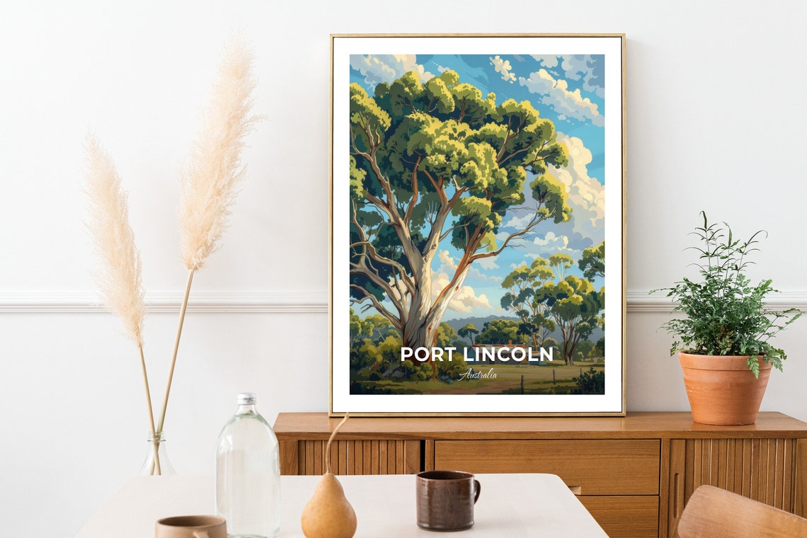 Port Lincoln Australia Majestic Eucalyptus Trees Travel Poster - Image 3