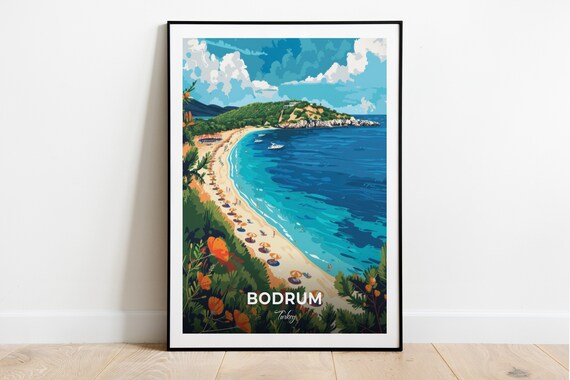 Bodrum Turkey Bitez Beach Sandy Crescent Bay Sunny Day Poster