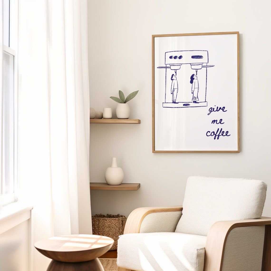 Coffee Poster Espresso Print Espresso Coffee Bar Wall Art Funny Coffee Print Trendy Kitchen Poster Neutral Coffee Poster - Image 2