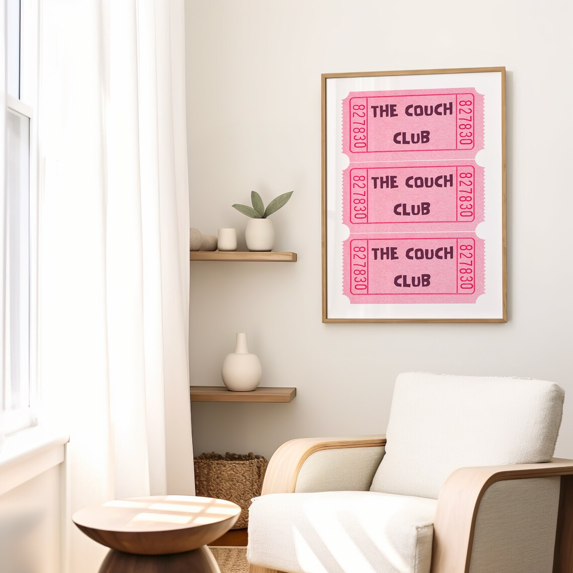 The Couch Club Retro Ticket Quote Poster - Image 2
