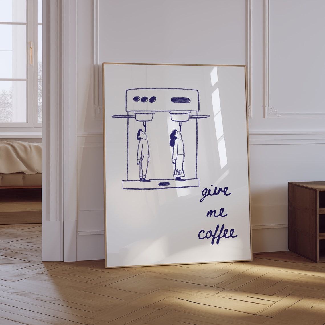 Coffee Poster Espresso Print Espresso Coffee Bar Wall Art Funny Coffee Print Trendy Kitchen Poster Neutral Coffee Poster