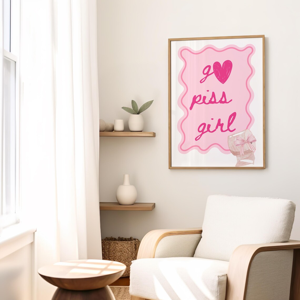 Go Piss Girl Funny Bathroom Decor Art Print - Image 2